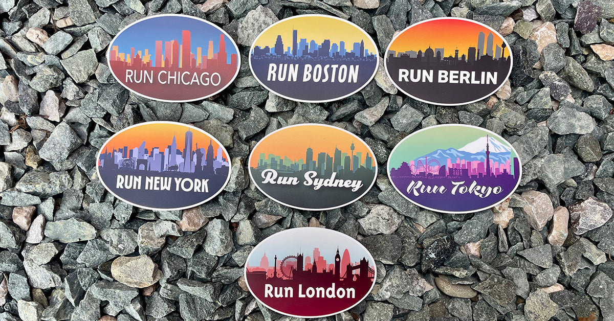 Major World Marathon Stickers