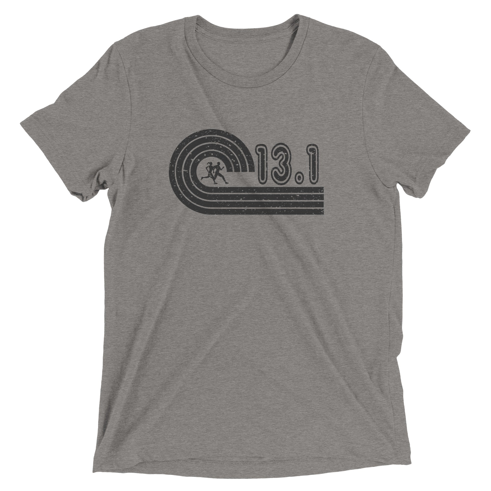 retro 13.1 half marathon t-shirt - grey