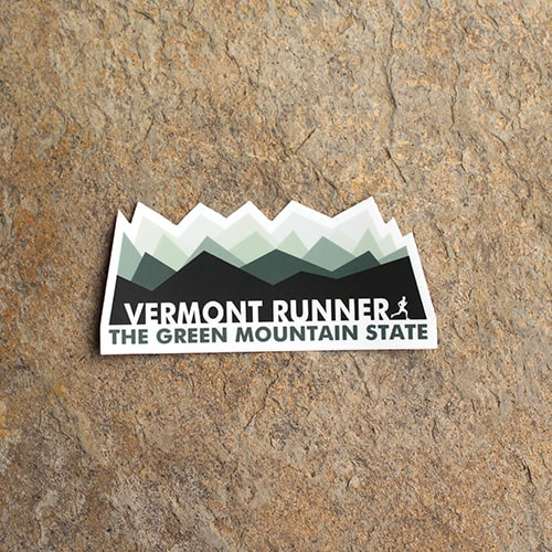 Vermont Green Mountain Running Sticker