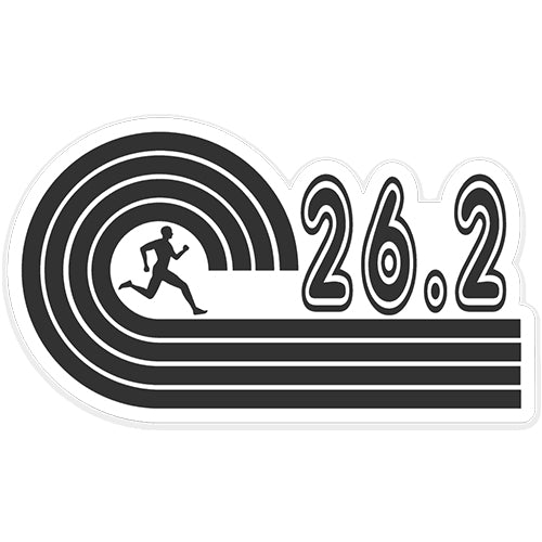 26.2 marathon running sticker