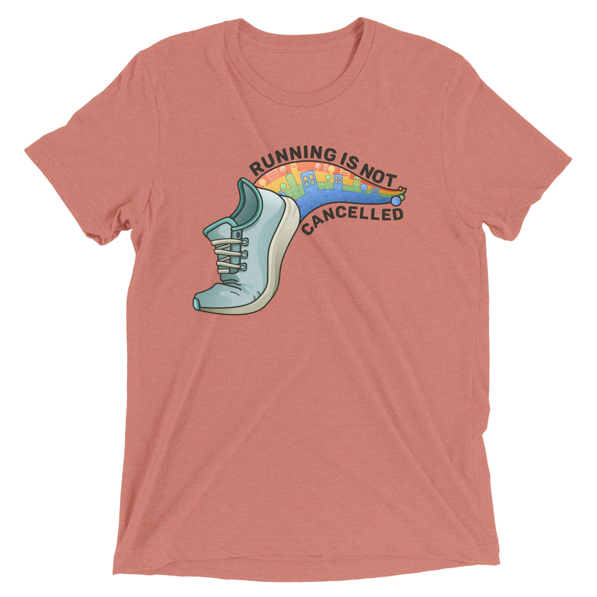 running is not cancelled t-shirt - mauve