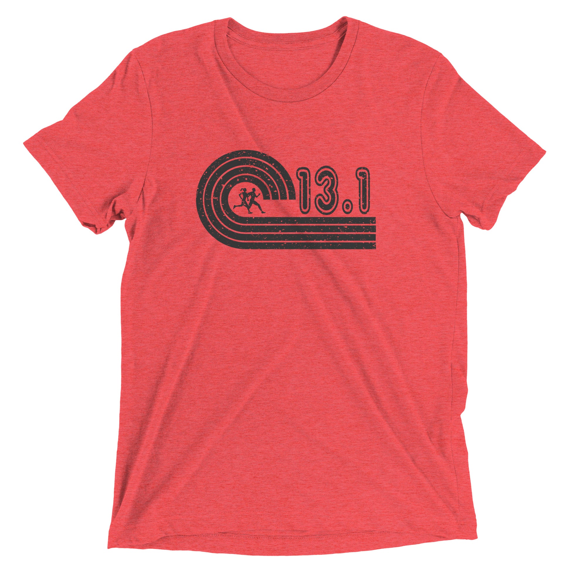 retro 13.1 half marathon t-shirt - red