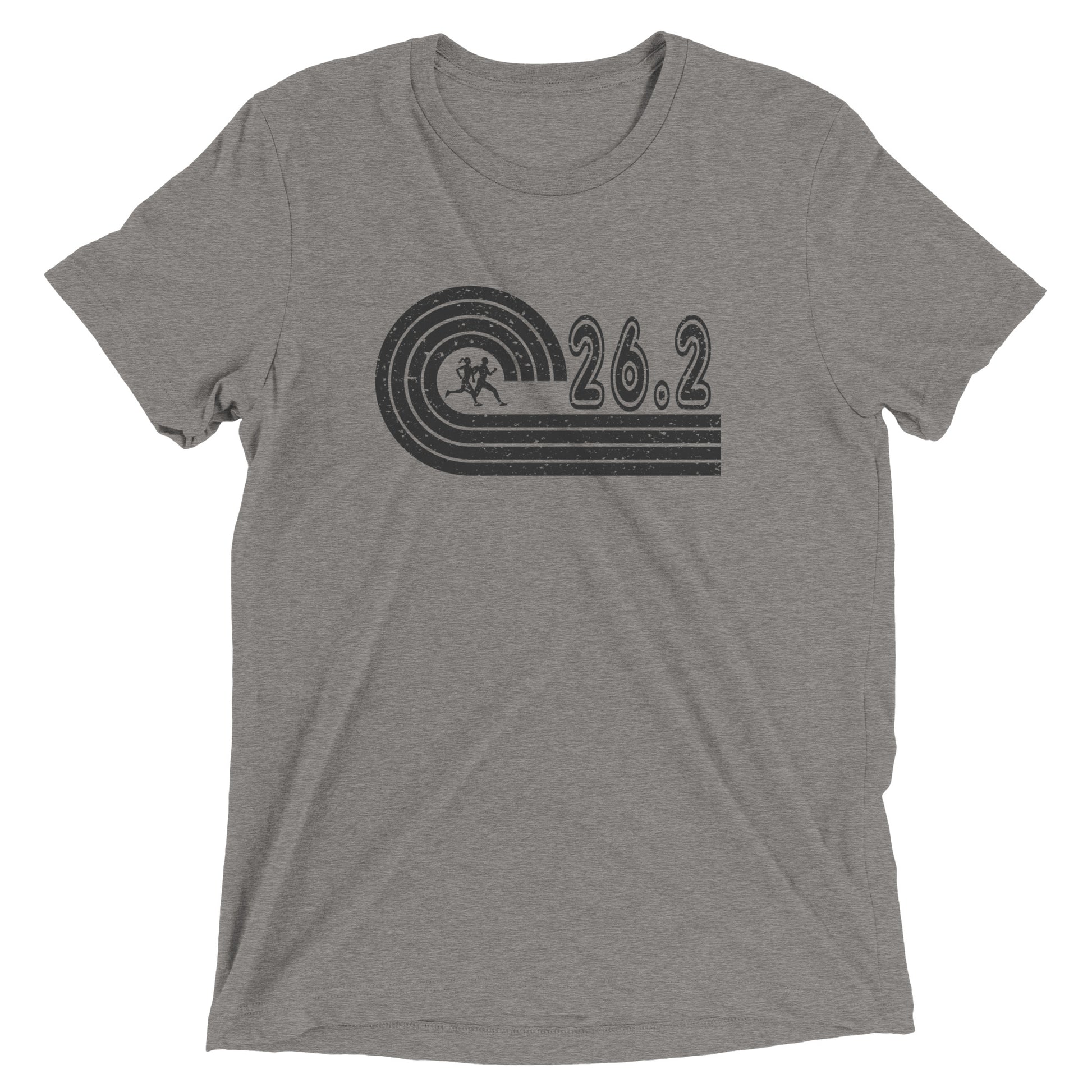 retro 26.2 marathon t-shirt - grey