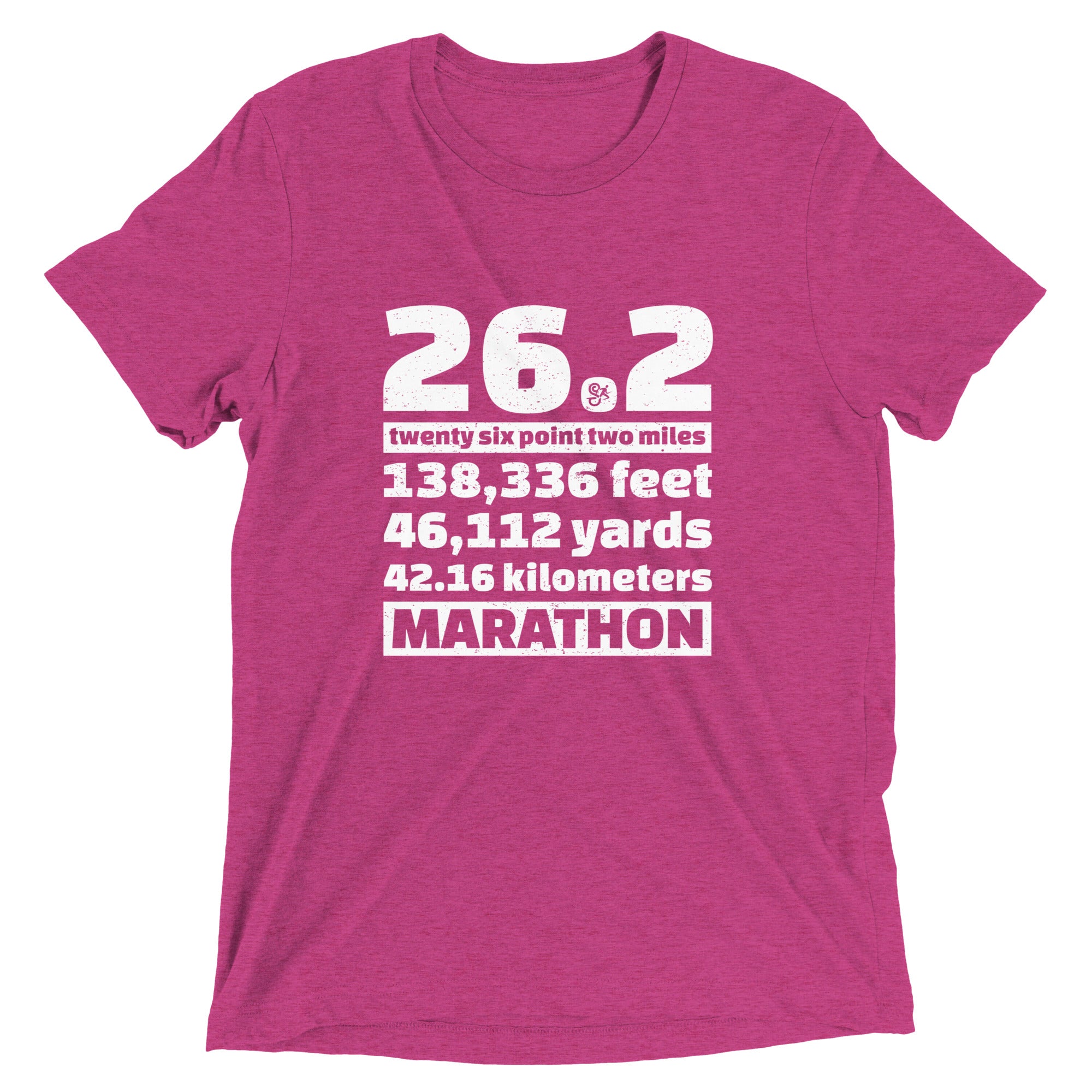 26.2 marathon measures t-shirt - berry