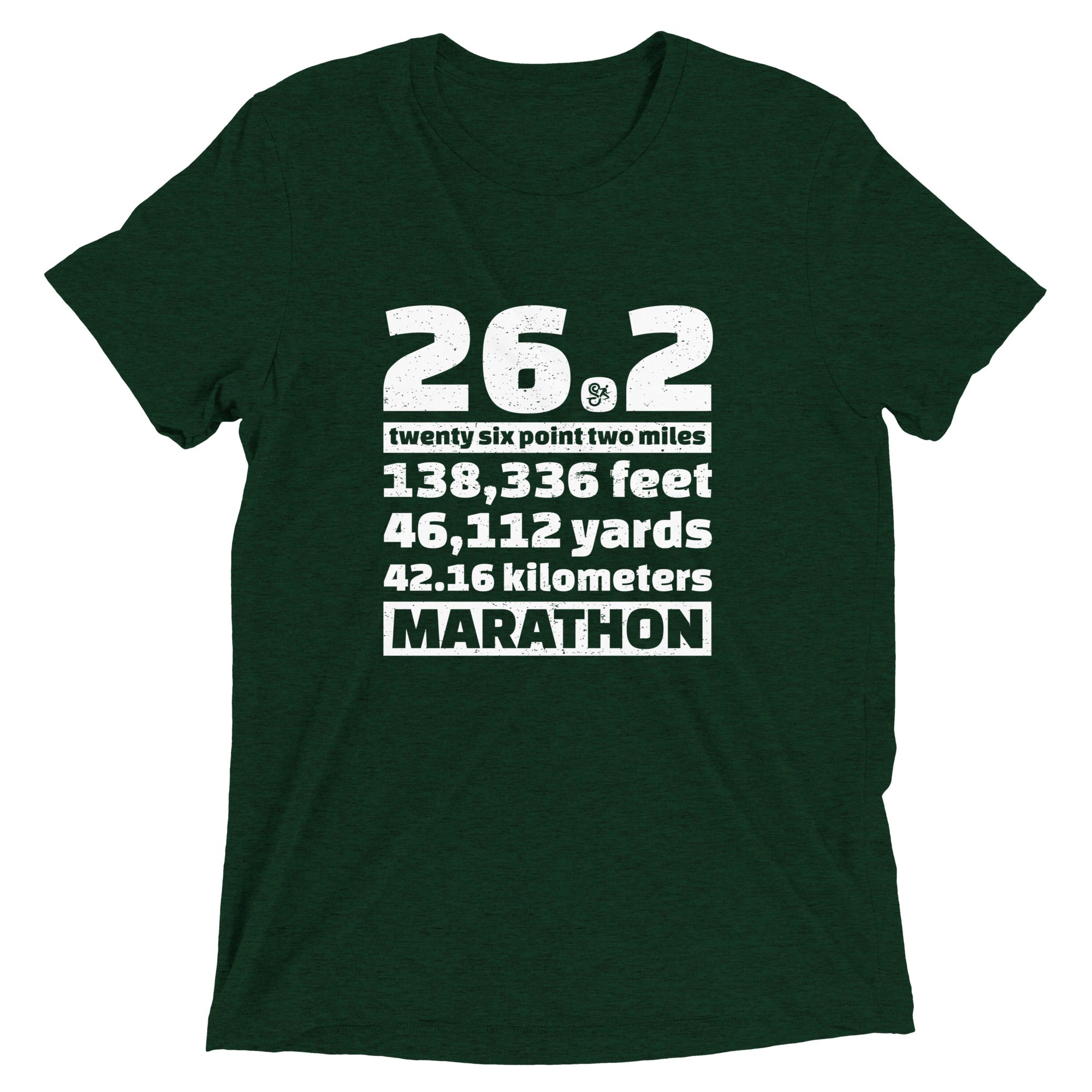 26.2 marathon measures t-shirt - emerald green