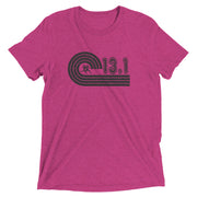 retro 13.1 half marathon t-shirt - berry