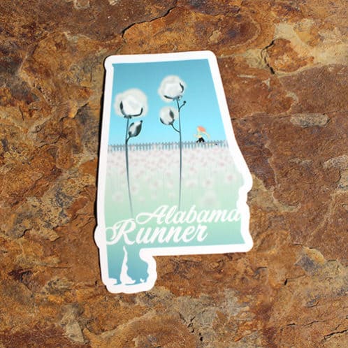 Alabama Running Sticker
