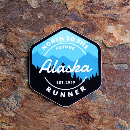 Alaska Running Sticker