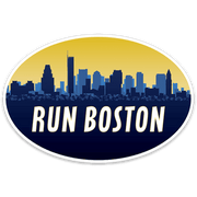 Run Boston Oval Sticker