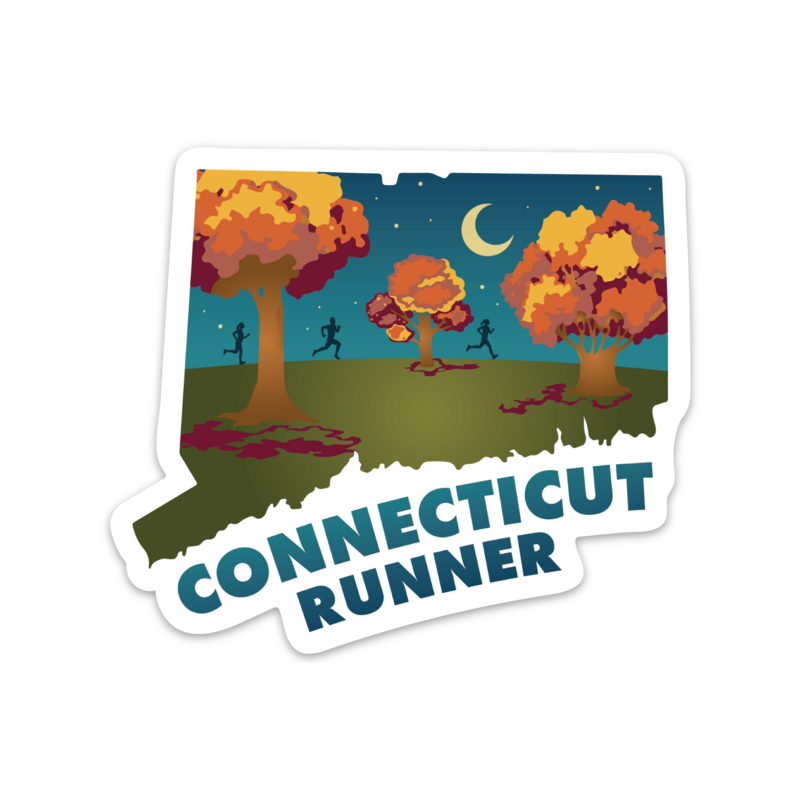 Connecticut Running Sticker