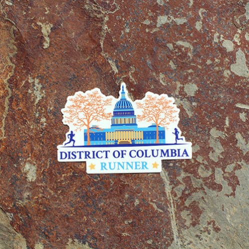 District of Columbia Running Sticker