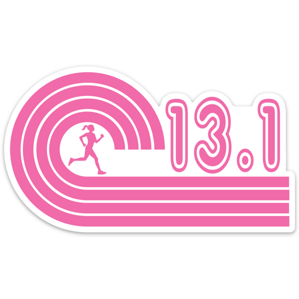 Female 13.1 Running Sticker