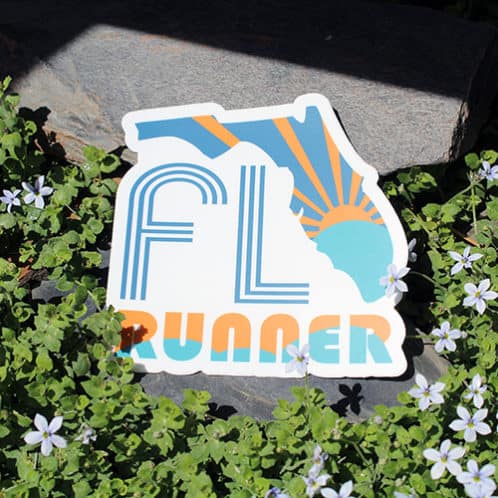 Retro Florida Running Sticker