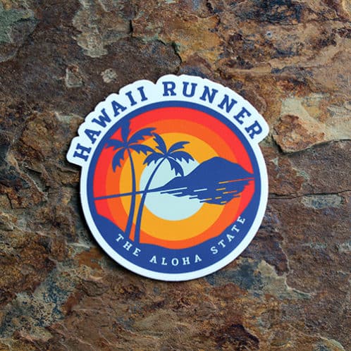 Hawaii Running Sticker