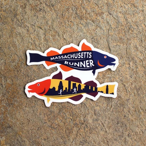 Massachusetts Running Sticker