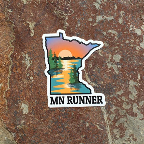 Running Sign Mn Minnesota Running Sticker | Shop Sunrise Running Company