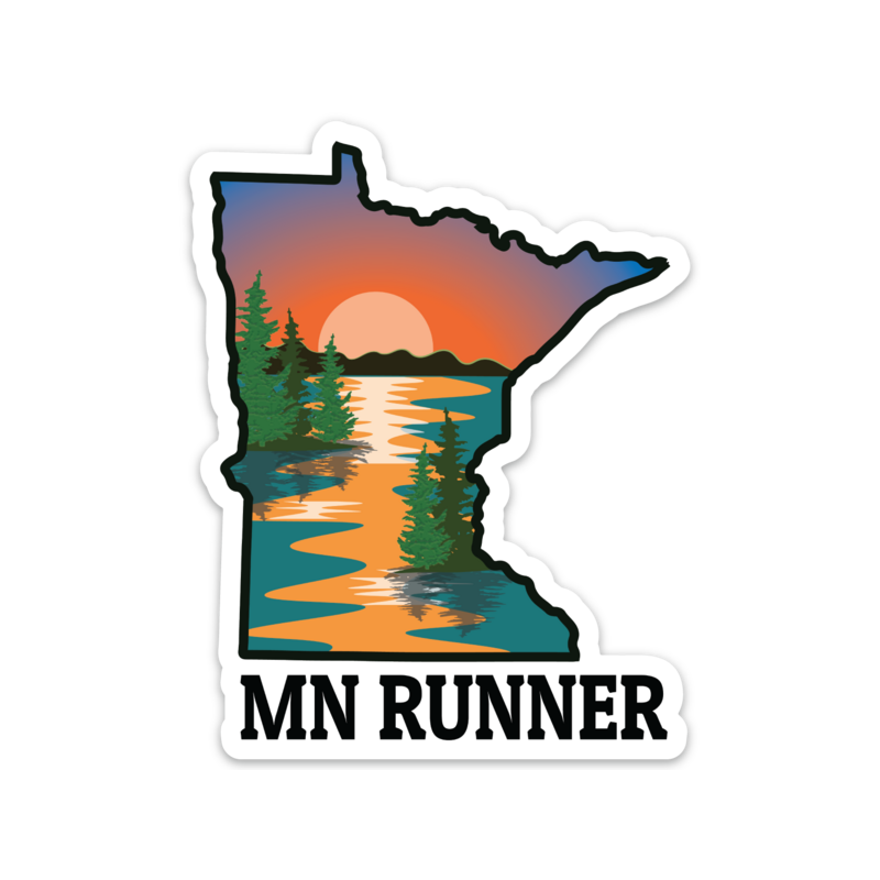 Running Sign Mn Minnesota Running Sticker | Shop Sunrise Running Company