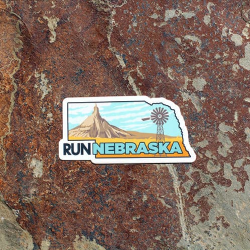 Nebraska Running Sticker