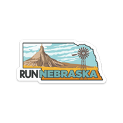 Nebraska Running Sticker