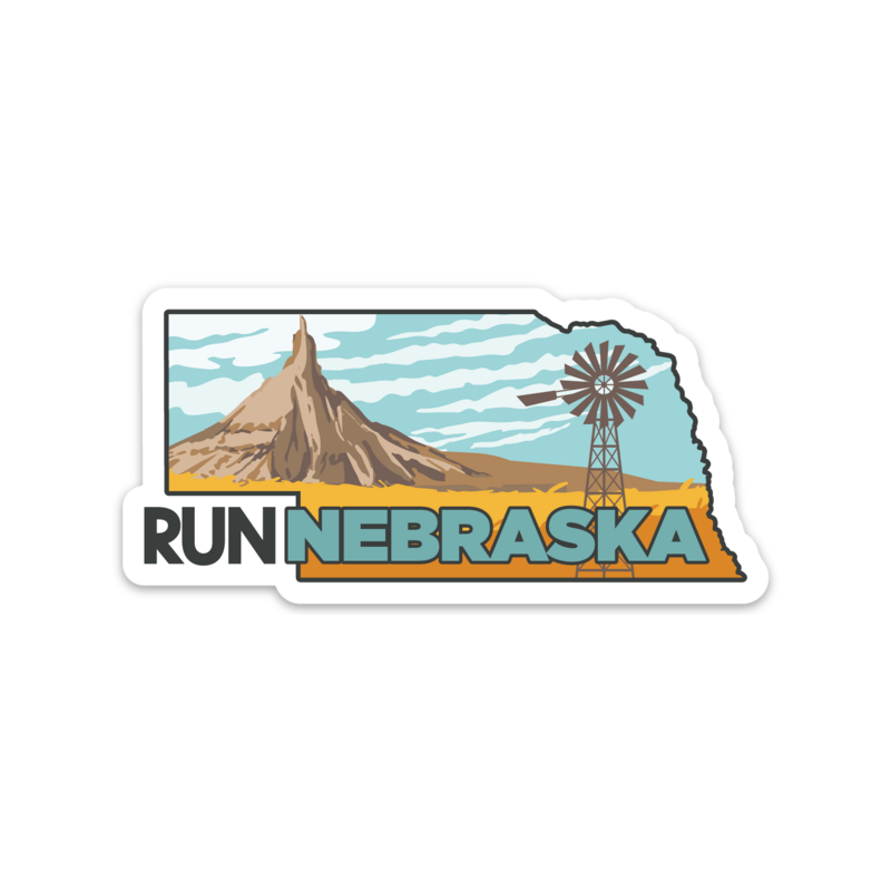 Nebraska Running Sticker