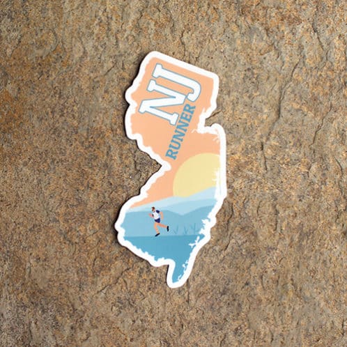 New Jersey Running Sticker