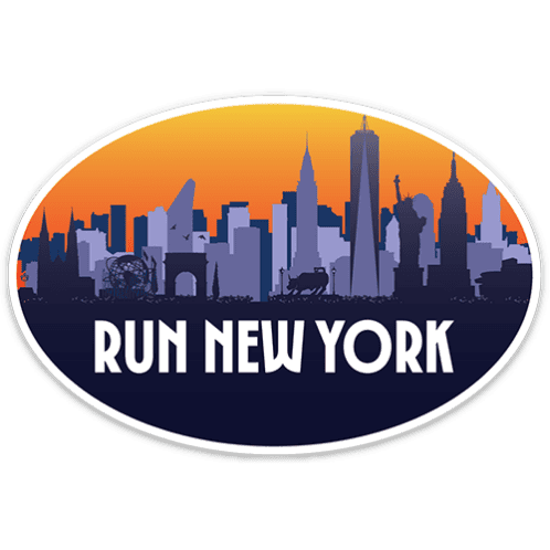 Run New York Oval Sticker