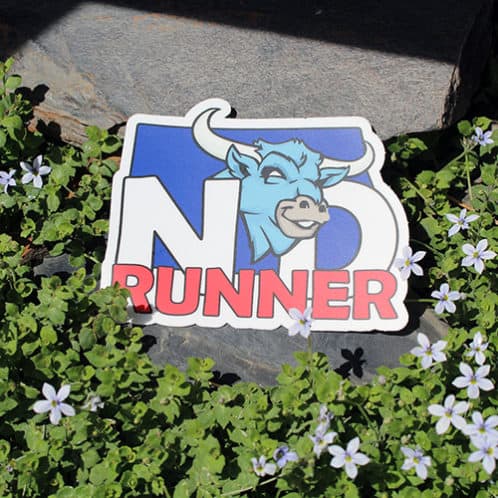 North Dakota Running Sticker
