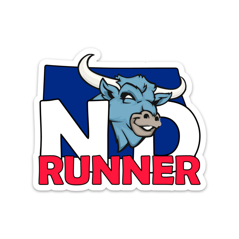 North Dakota Running Sticker