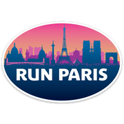 Run Paris Oval Sticker