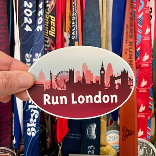 Run London Oval Sticker