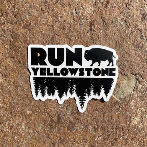 Run Yellowstone Monochromatic Sticker