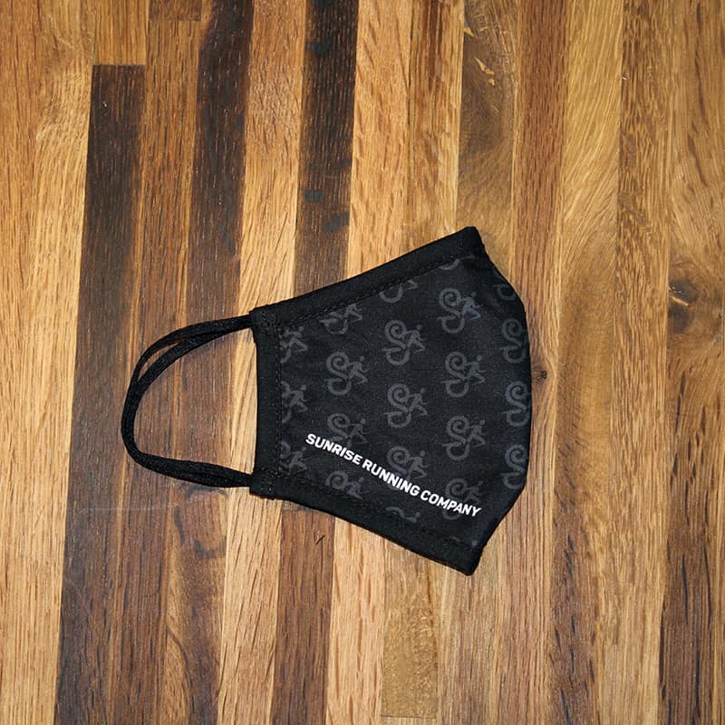 SRC Face Cover product mockup - black