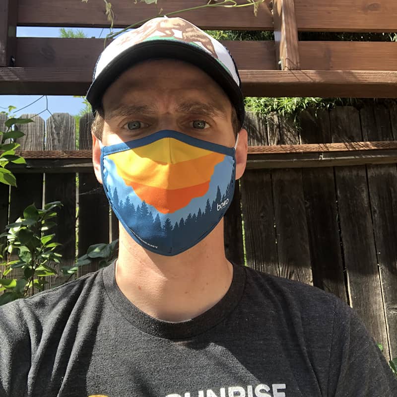 SRC Face Cover Mountain Sunrise Design product mockup