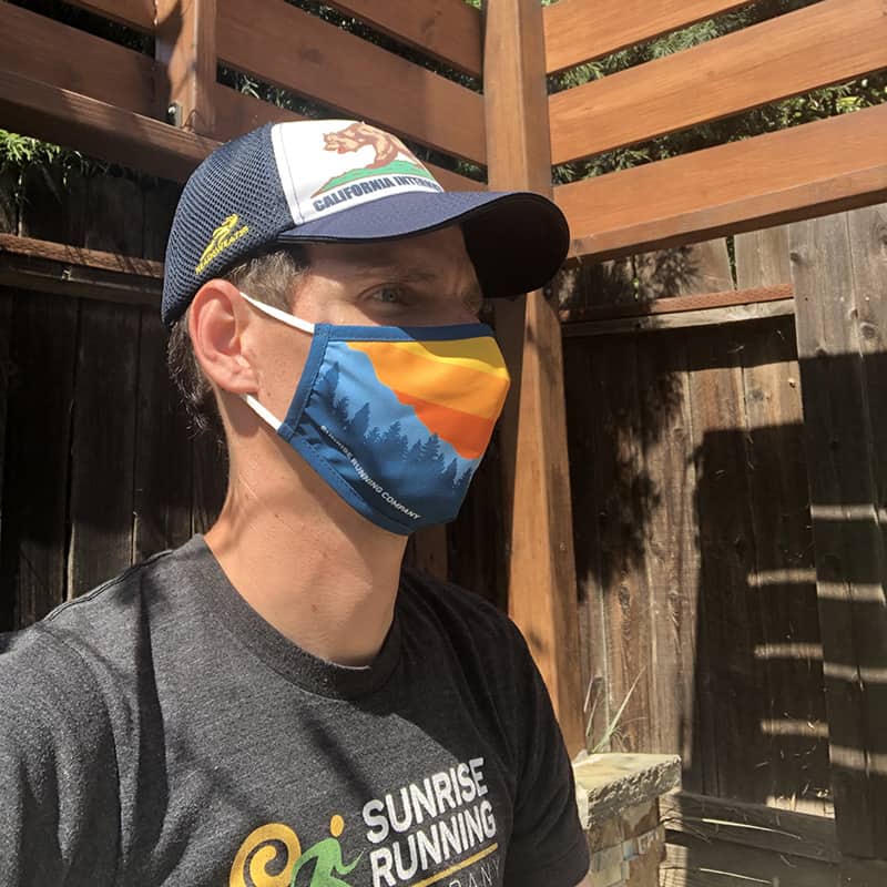 SRC Face Cover Mountain Sunrise Design product mockup