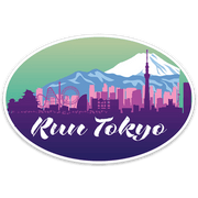 Run Tokyo Oval Sticker