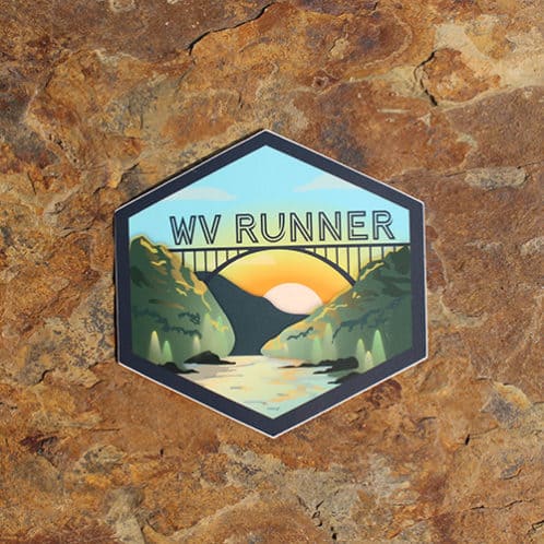 West Virginia Running Sticker