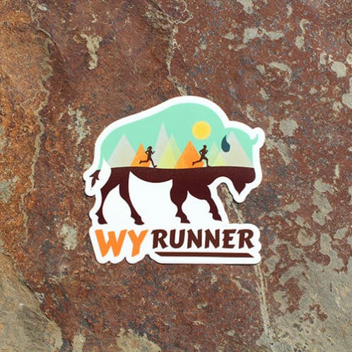 Wyoming Running Sticker