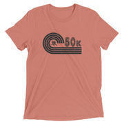 retro 50k ultramarathon t-shirt - mauve