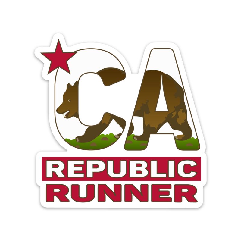 California Republic Running Sticker