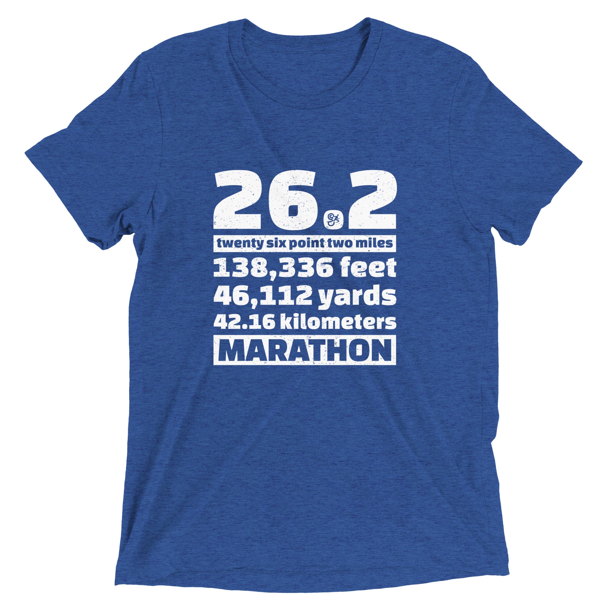 26.2 marathon measures t-shirt - true royal