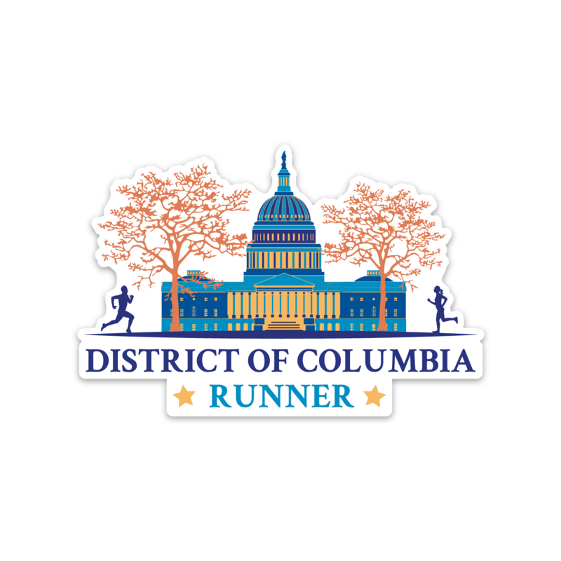 District of Columbia Running Sticker