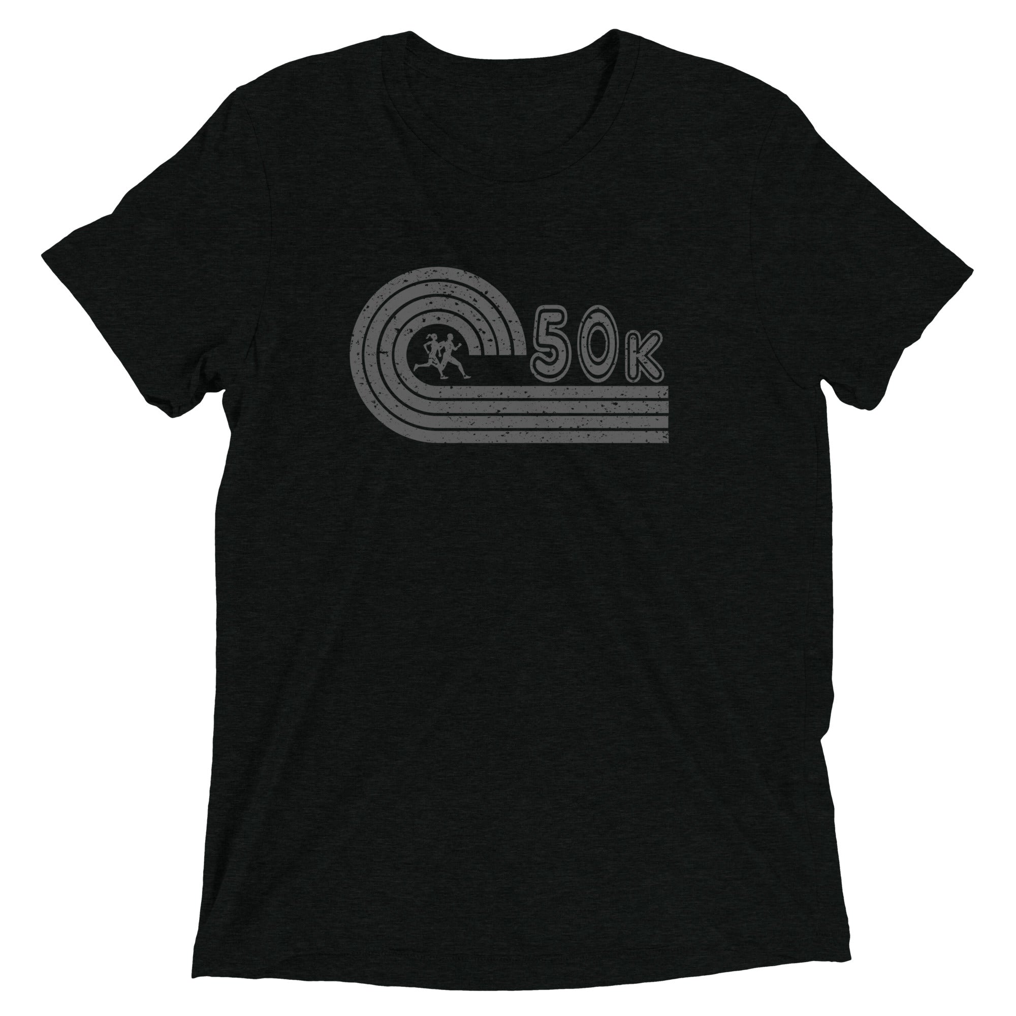 retro 50k ultramarathon t-shirt - black