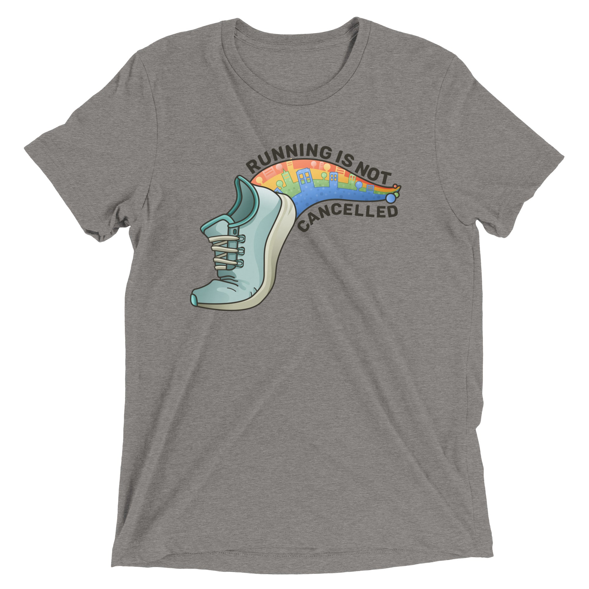 running is not cancelled t-shirt - grey