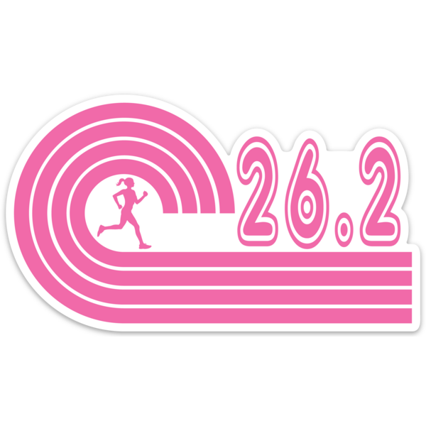 Female 26.2 Running Sticker