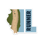 Illinois Running Sticker
