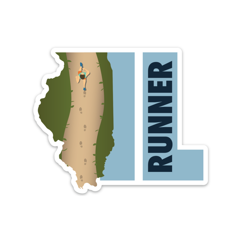 Illinois Running Sticker