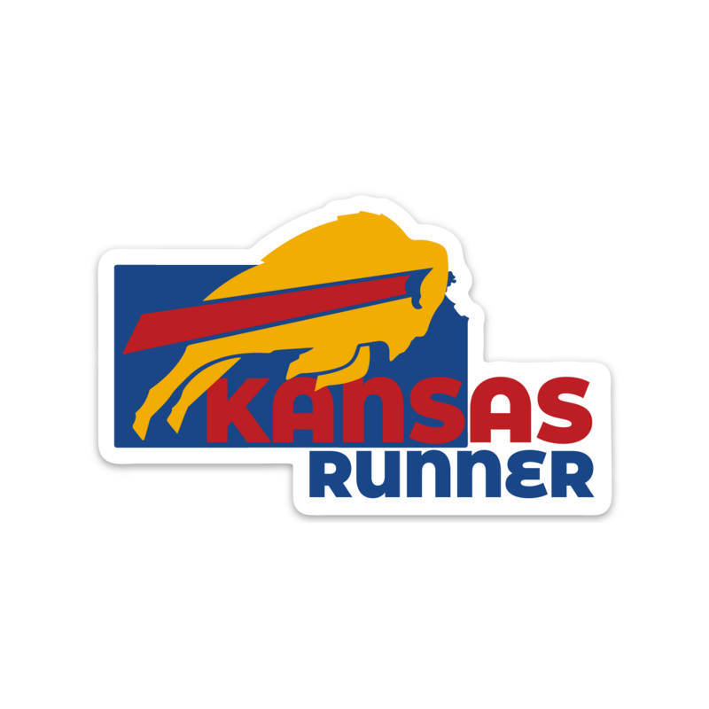 Kansas Running Sticker
