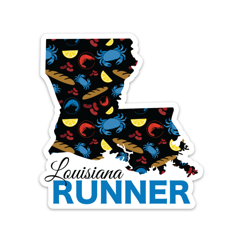 Louisiana Running Sticker