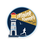 Maine Lighthouse Running Sticker