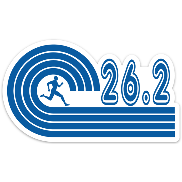 26.2 Marathon Decal Running Run Oval Stickers Vinyl Decal - Foto 7